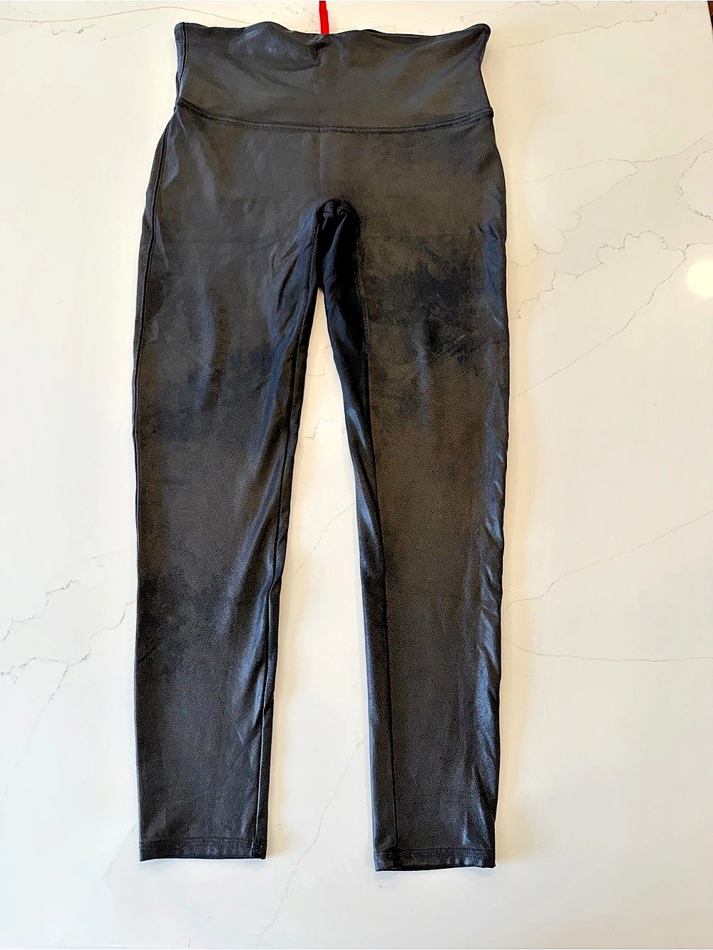 SPANX Faux Leather Leggings Black XL Petite